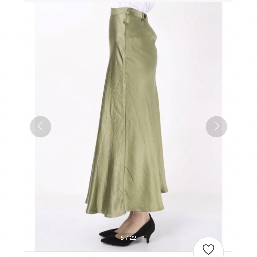 Ungrid(アングリッド)の<ungrid>サテンフィットマキシスカート　GREEN レディースのスカート(ロングスカート)の商品写真