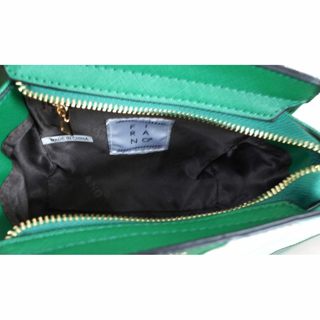 【新品】FIRANO フィラノ トリコロールカラー ショルダーバッグ グリーン系 レディースのバッグ(ショルダーバッグ)の商品写真