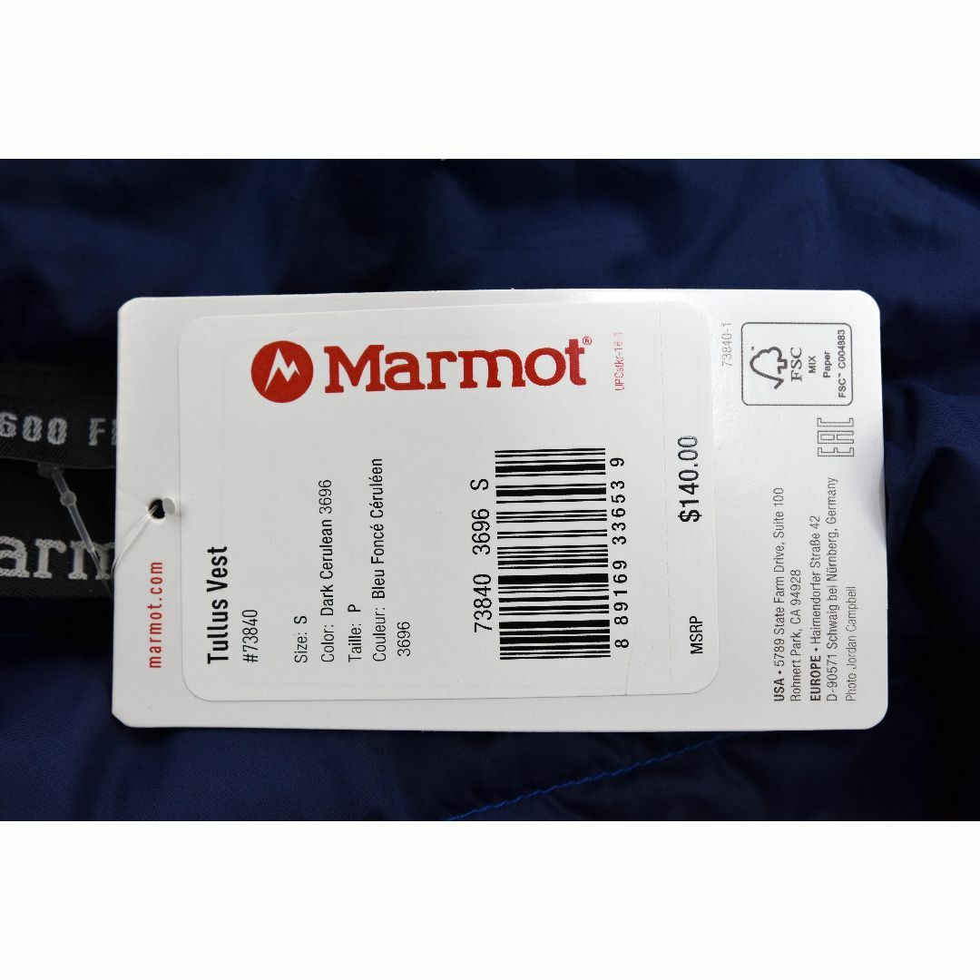 MARMOT(マーモット)のMarmot★マーモット Tullus ベスト size:S メンズのジャケット/アウター(ダウンベスト)の商品写真