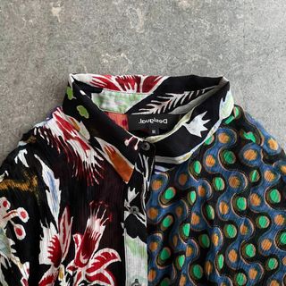 デシグアル(DESIGUAL)のDesigual デシグアル ブラウス シャツ トップス 総柄 ドット 花柄(シャツ/ブラウス(半袖/袖なし))