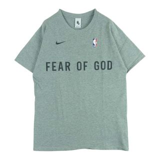 ナイキ(NIKE)のNIKE ナイキ FEAR OF GOD フィアオブゴッド CU4699-063 ロゴ 半袖 Tシャツ コットン 中国製 グレー系 S【美品】【中古】(Tシャツ/カットソー(半袖/袖なし))