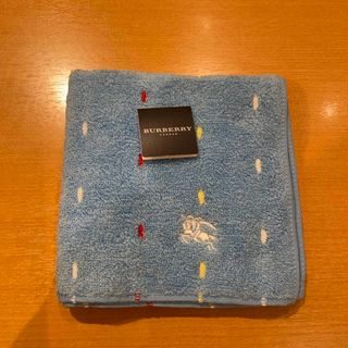 バーバリー(BURBERRY)のバーバリータオルハンカチブルー(ハンカチ)