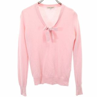 ローラアシュレイ(LAURA ASHLEY)のローラアシュレイ 長袖 カシミヤ100％ カーディガン M ピンク系 Laura Ashley レディース 古着 【240207】(カーディガン)