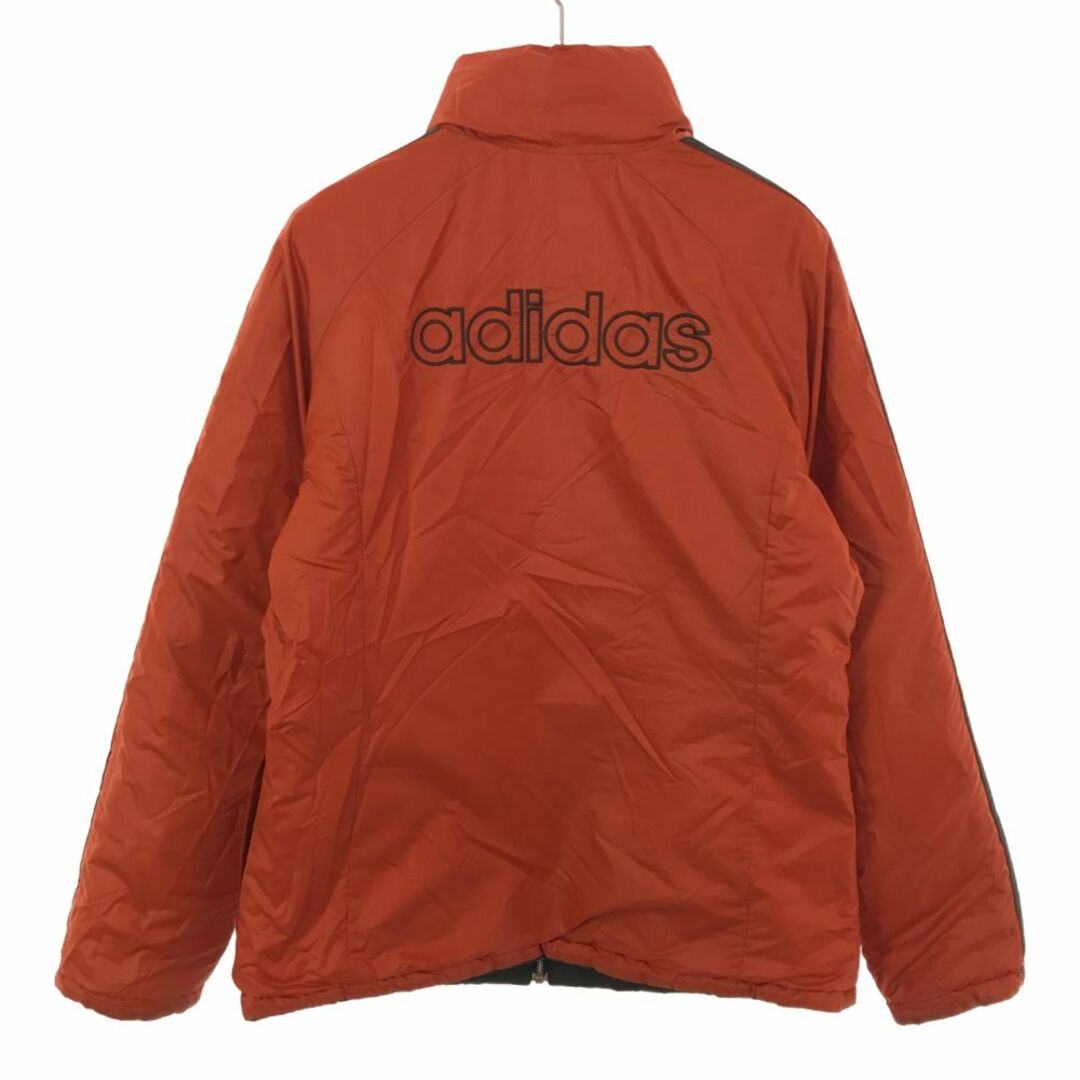 adidas(アディダス)のアディダス リバーシブル 中綿ジャケット M グレー×オレンジ adidas レディース 古着 【240207】 レディースのジャケット/アウター(ダウンジャケット)の商品写真