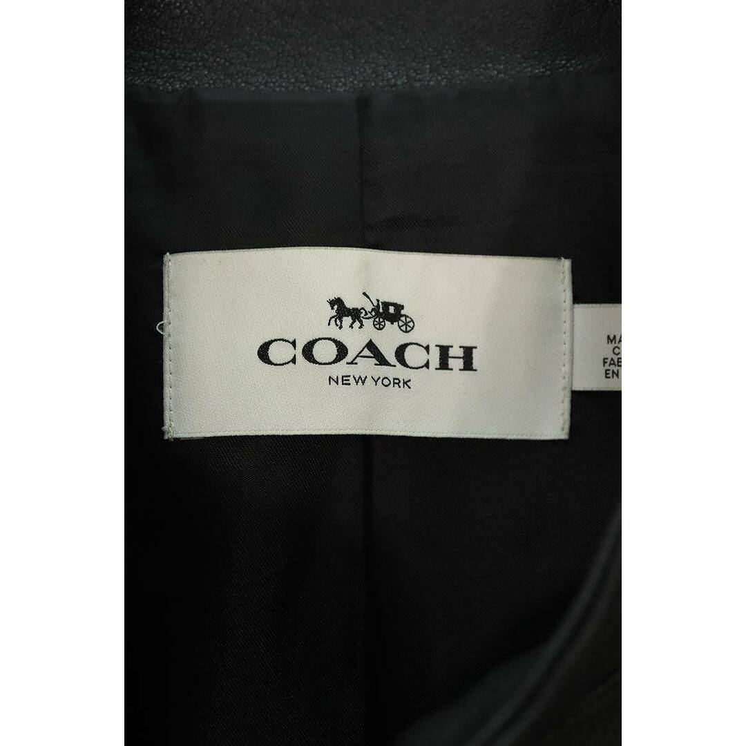COACH(コーチ)のコーチ  F87432 シングルライダースレザージャケット メンズ S メンズのジャケット/アウター(レザージャケット)の商品写真