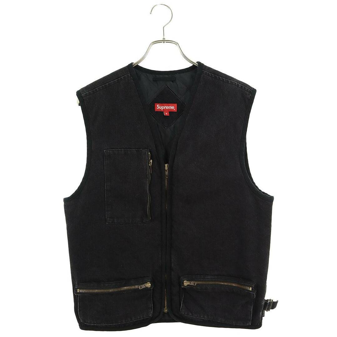 Supreme(シュプリーム)のシュプリーム  16SS  Denim Vest バッグロゴジップアップデニムベスト メンズ S メンズのトップス(ベスト)の商品写真