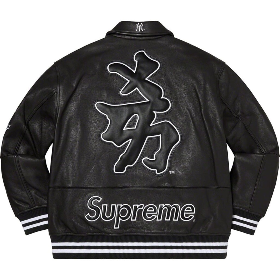 Supreme(シュプリーム)のSupreme Yankees Kanji Leather Varsity メンズのジャケット/アウター(レザージャケット)の商品写真