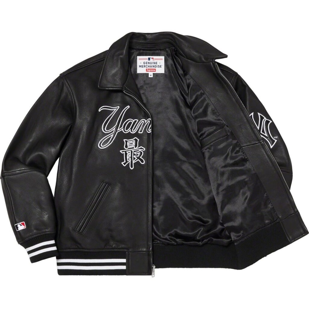 Supreme(シュプリーム)のSupreme Yankees Kanji Leather Varsity メンズのジャケット/アウター(レザージャケット)の商品写真