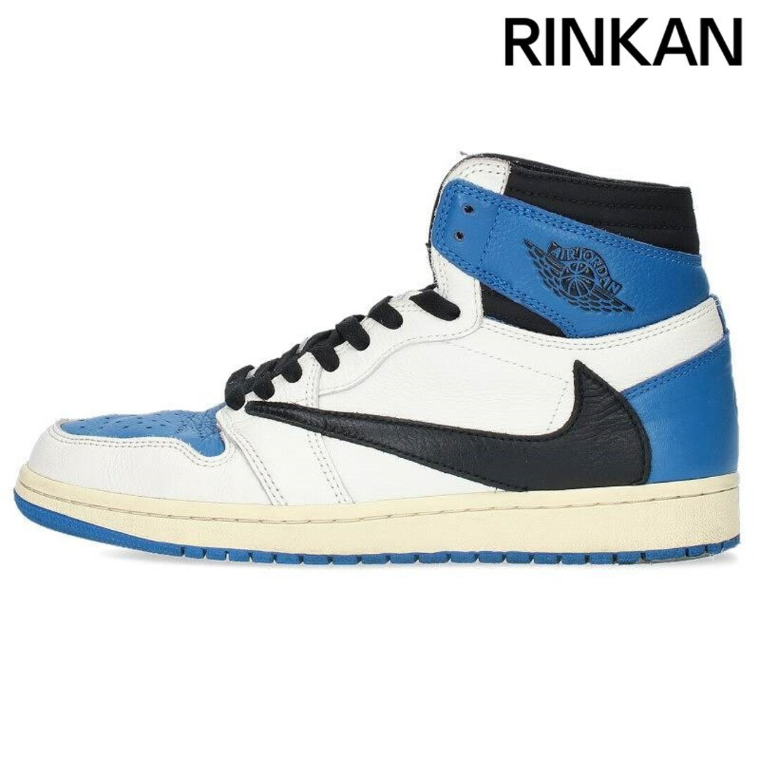 NIKE(ナイキ)のナイキ ×トラヴィススコット Travis Scott  AIR JORDAN 1 HI OG SP FRAGMENT MILITARY BLUE DH3227-105 エアジョーダン1ハイミリタリーブルースニーカー メンズ 27.5cm メンズの靴/シューズ(スニーカー)の商品写真