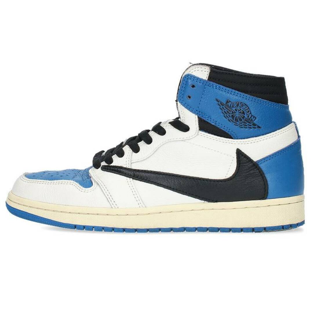 NIKE(ナイキ)のナイキ ×トラヴィススコット Travis Scott  AIR JORDAN 1 HI OG SP FRAGMENT MILITARY BLUE DH3227-105 エアジョーダン1ハイミリタリーブルースニーカー メンズ 27.5cm メンズの靴/シューズ(スニーカー)の商品写真