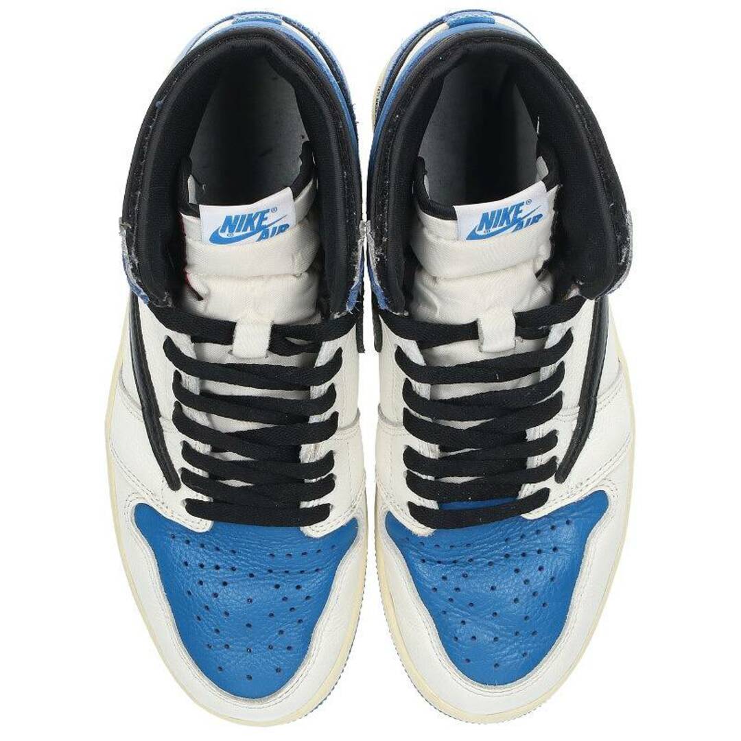 NIKE(ナイキ)のナイキ ×トラヴィススコット Travis Scott  AIR JORDAN 1 HI OG SP FRAGMENT MILITARY BLUE DH3227-105 エアジョーダン1ハイミリタリーブルースニーカー メンズ 27.5cm メンズの靴/シューズ(スニーカー)の商品写真