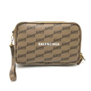 バレンシアガ(Balenciaga)のバレンシアガ BALENCIAGA エブリデイ 644432 ロゴ ポシェット カバン クラッチバッグ レザー ブラウン(ショルダーバッグ)