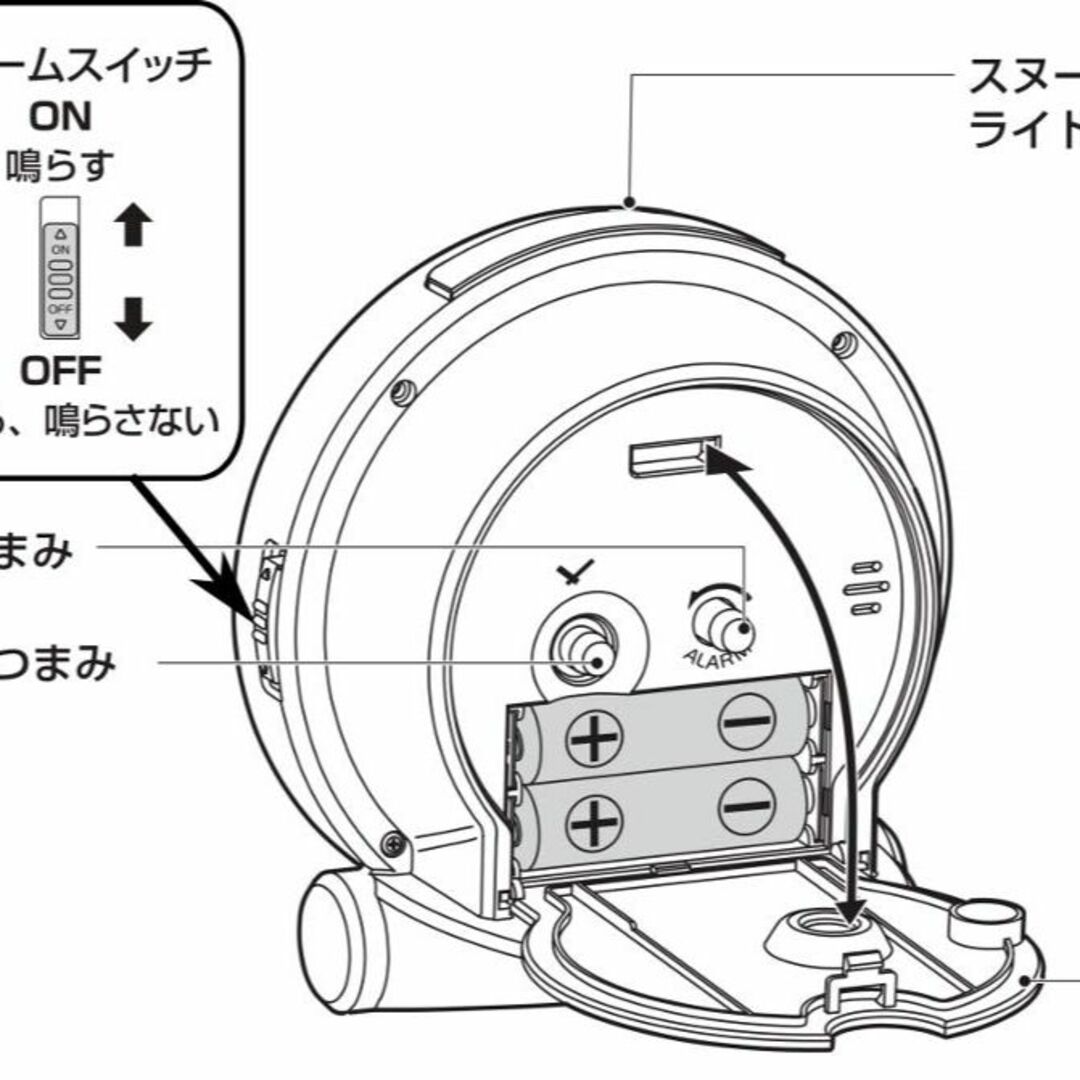 【色: シルバー】リズム(RHYTHM) 目覚まし時計 電子音 アラーム 連続秒 インテリア/住まい/日用品のインテリア小物(置時計)の商品写真