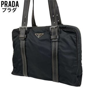 プラダ(PRADA)の✨美品　PRADA プラダ　トートバッグ　ブラック　黒　テーストナイロン　肩掛け(トートバッグ)