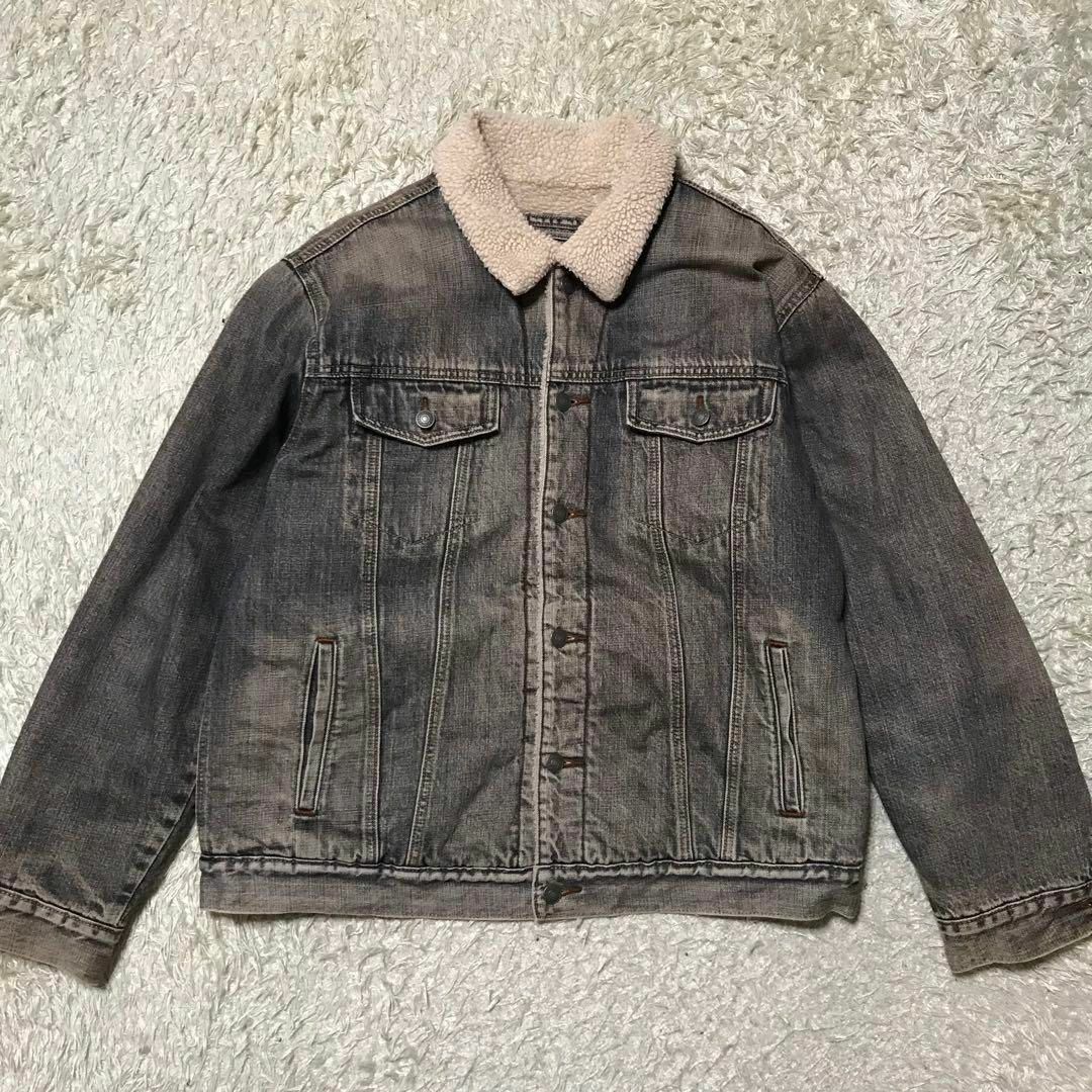 GAP(ギャップ)の【美品】ギャップ　裏ボアデニムジャケット　最高の色落ち　ビッグサイズ　B155 メンズのジャケット/アウター(Gジャン/デニムジャケット)の商品写真