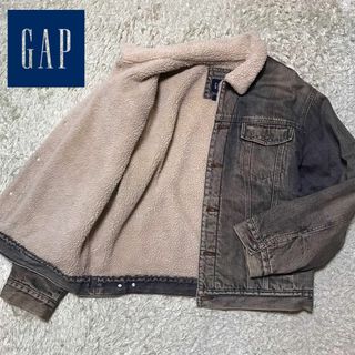 ギャップ(GAP)の【美品】ギャップ　裏ボアデニムジャケット　最高の色落ち　ビッグサイズ　B155(Gジャン/デニムジャケット)