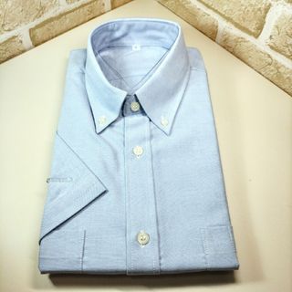 マクドナルド(マクドナルド)の【ワイシャツ 半袖 size Ｌ】水色ボタンダウン(シャツ)