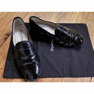 repetto - レペットマイケル  エナメル レザー 黒 ローファー  スリッポン エナメル 