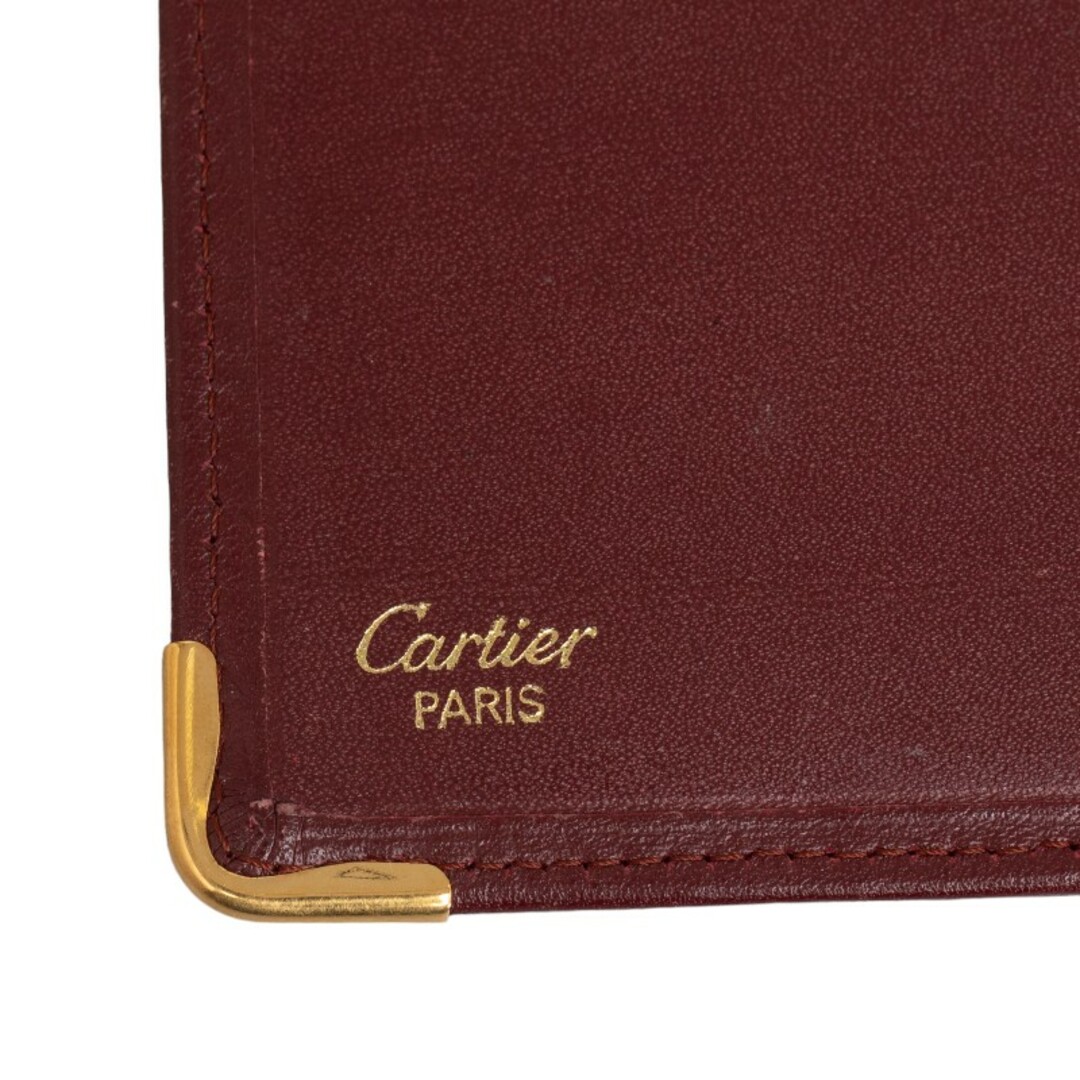 Cartier(カルティエ)のカルティエ マストライン 二つ折り財布 レザー レディース CARTIER 【1-0131020】 レディースのファッション小物(財布)の商品写真