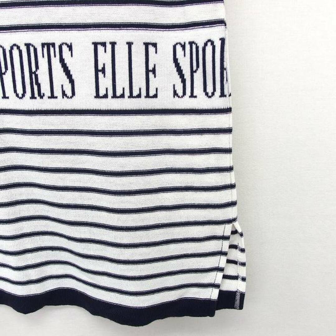 ELLE(エル)のエル ELLE スポーツ SPORTS チュニック Tシャツ ボーダー 柄 ロゴ レディースのトップス(チュニック)の商品写真