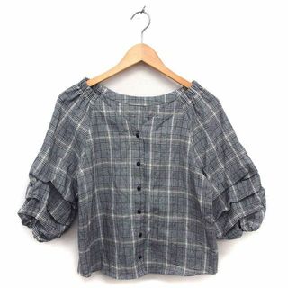 マジェスティックレゴン(MAJESTIC LEGON)のマジェスティックレゴン シャツ ブラウス ラグランスリーブ グレンチェック F(その他)