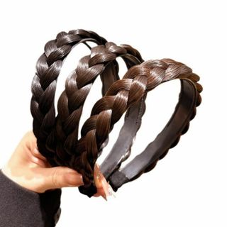 カチューシャ 三つ編み ヘアバンド ヘアアクセサリー 滑り止め 痛くない 小顔効(その他)