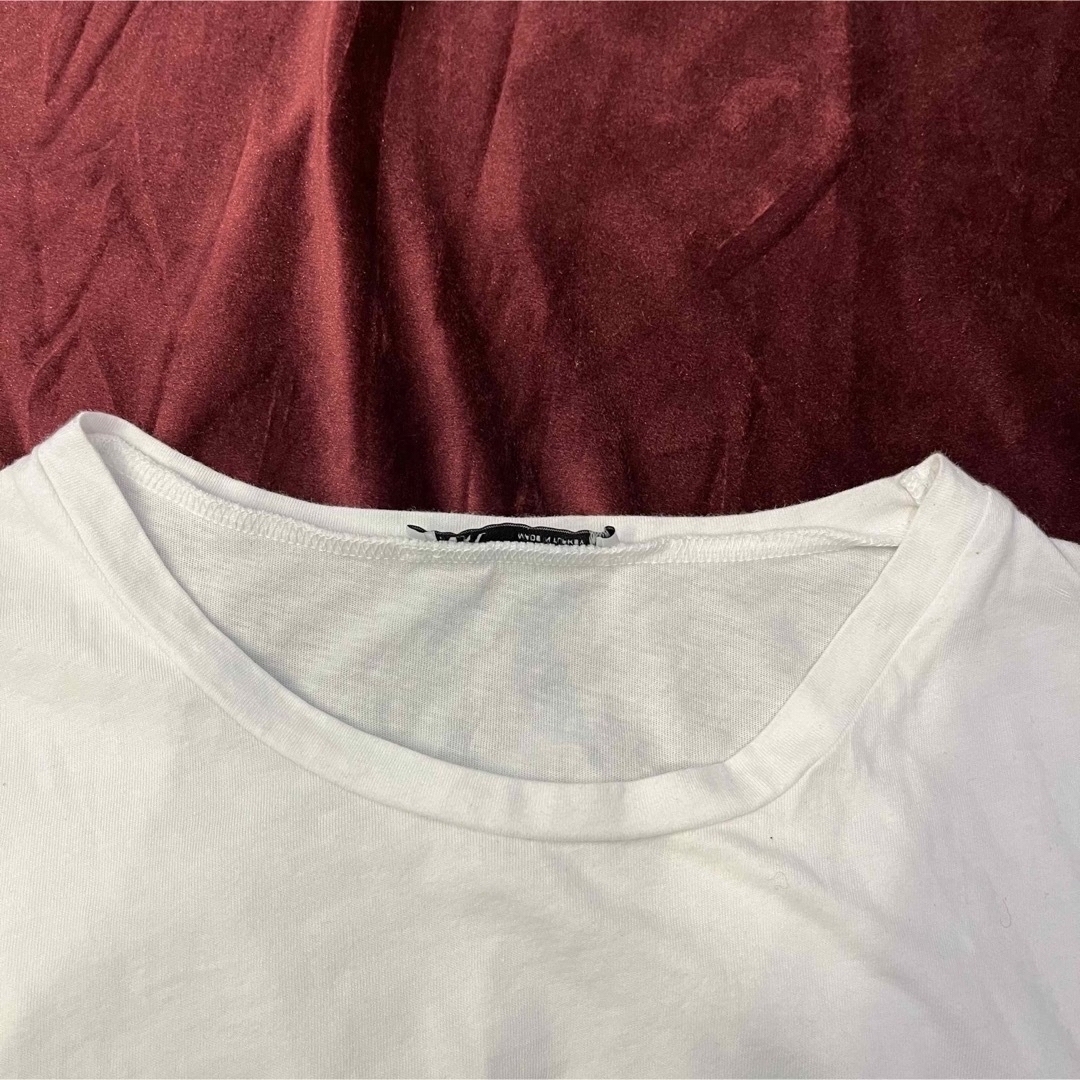 ZARA(ザラ)のザラ ZARA  半袖 Tシャツ カットソー レース フリル　白　インナー レディースのトップス(Tシャツ(半袖/袖なし))の商品写真