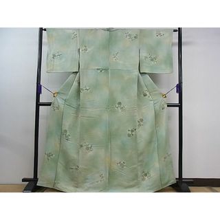 平和屋川間店■上質な小紋　石畳草花文　暈し染め　逸品　fb5630(着物)