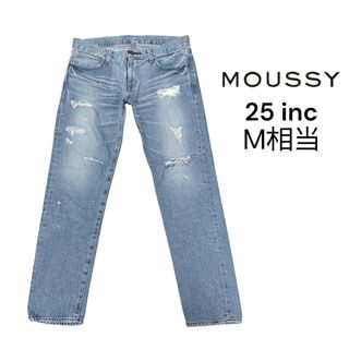 マウジー(moussy)のMOUSSY マウジー ヴィンテージ ダメージ ストレート デニム パンツ(デニム/ジーンズ)