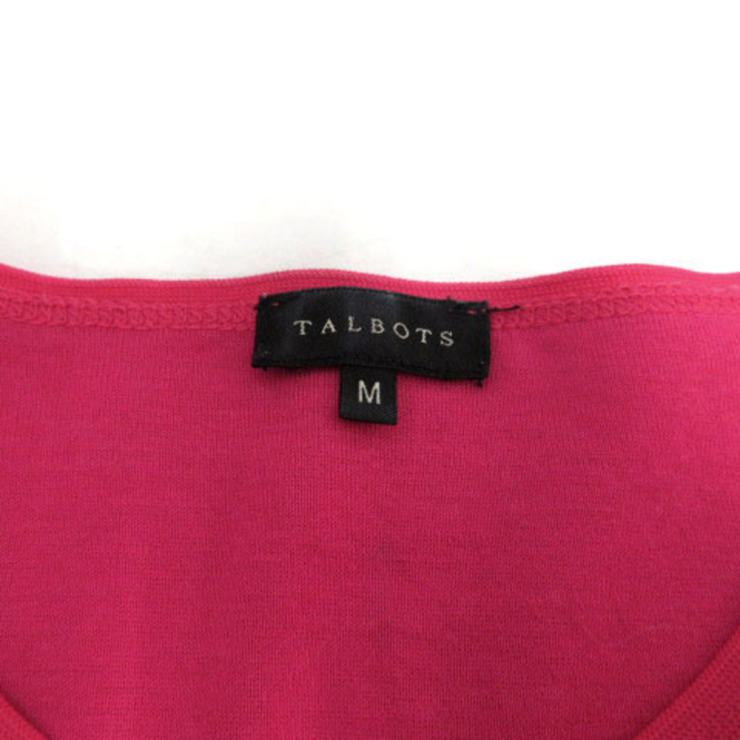 TALBOTS(タルボット)のタルボット カーディガン ニット 丸首 七分袖 コットン ピンク M レディースのトップス(カーディガン)の商品写真