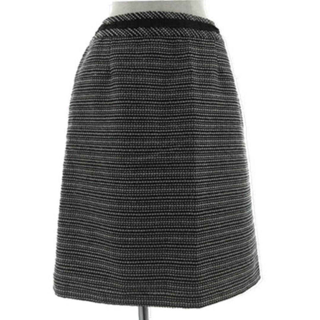 DRESKIP(ドレスキップ)のDRESKIP スカート 台形 ミディ丈 ツイード ラメ 黒 白 シルバー 38 レディースのスカート(ひざ丈スカート)の商品写真