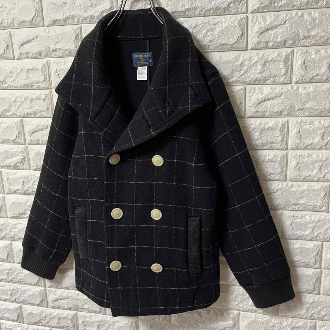 WOOLRICH(ウールリッチ)の【WOOLRICH】ウールリッチ ピーコート ダブルブレスト ウール地 チェック メンズのジャケット/アウター(ピーコート)の商品写真