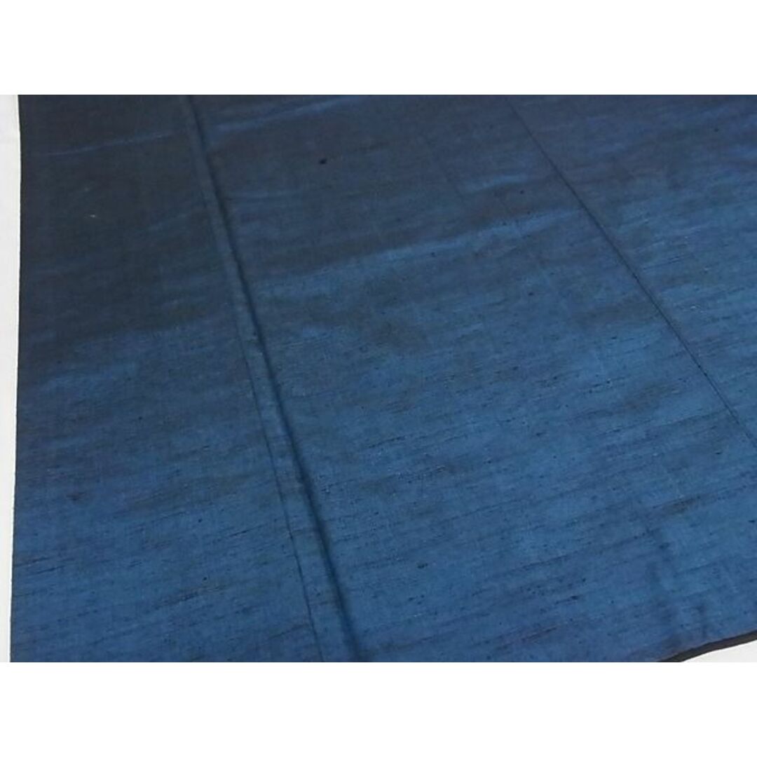 平和屋川間店■男性　紬　アンサンブル　色無地　留紺色　正絹　逸品　B-oa3344 メンズの水着/浴衣(着物)の商品写真