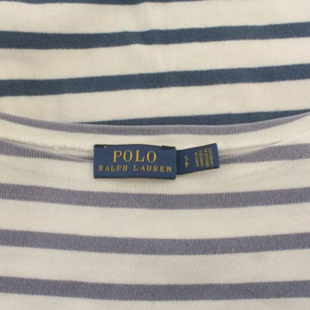 POLO RALPH LAUREN(ポロラルフローレン)のポロ ラルフローレン ストライブボートネックジャージティー バスクシャツ S レディースのトップス(カットソー(長袖/七分))の商品写真