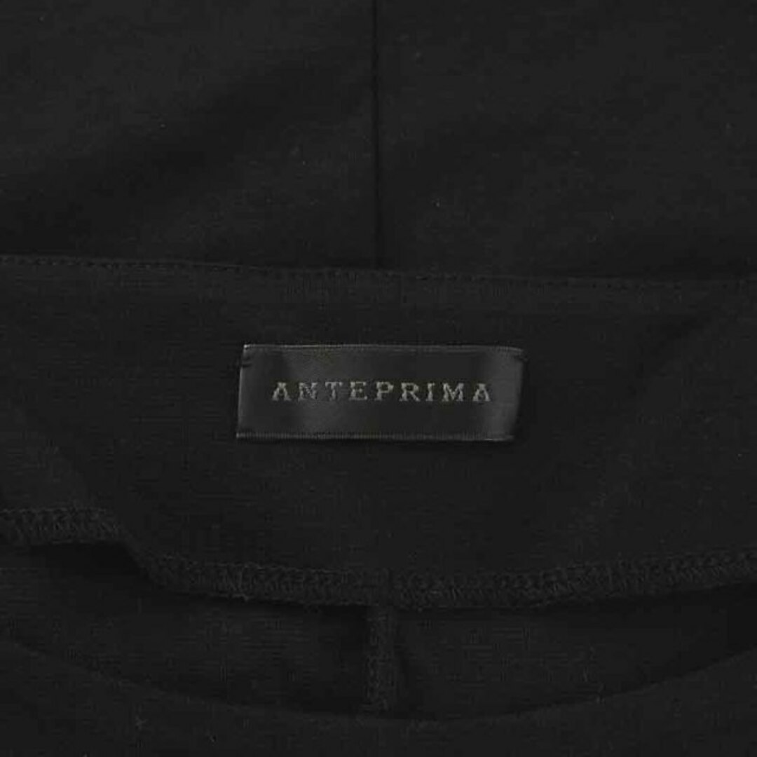 ANTEPRIMA(アンテプリマ)のアンテプリマ タイトワンピース ひざ丈 七分袖 クルーネック 40 M 黒 白 レディースのワンピース(ひざ丈ワンピース)の商品写真