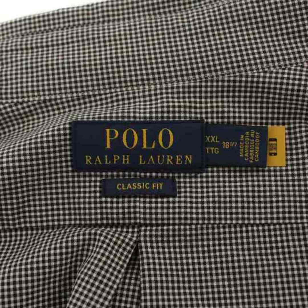 POLO RALPH LAUREN(ポロラルフローレン)のPOLO RALPH LAUREN ワイシャツ ボタンダウン XXL 黒 グレー メンズのトップス(シャツ)の商品写真