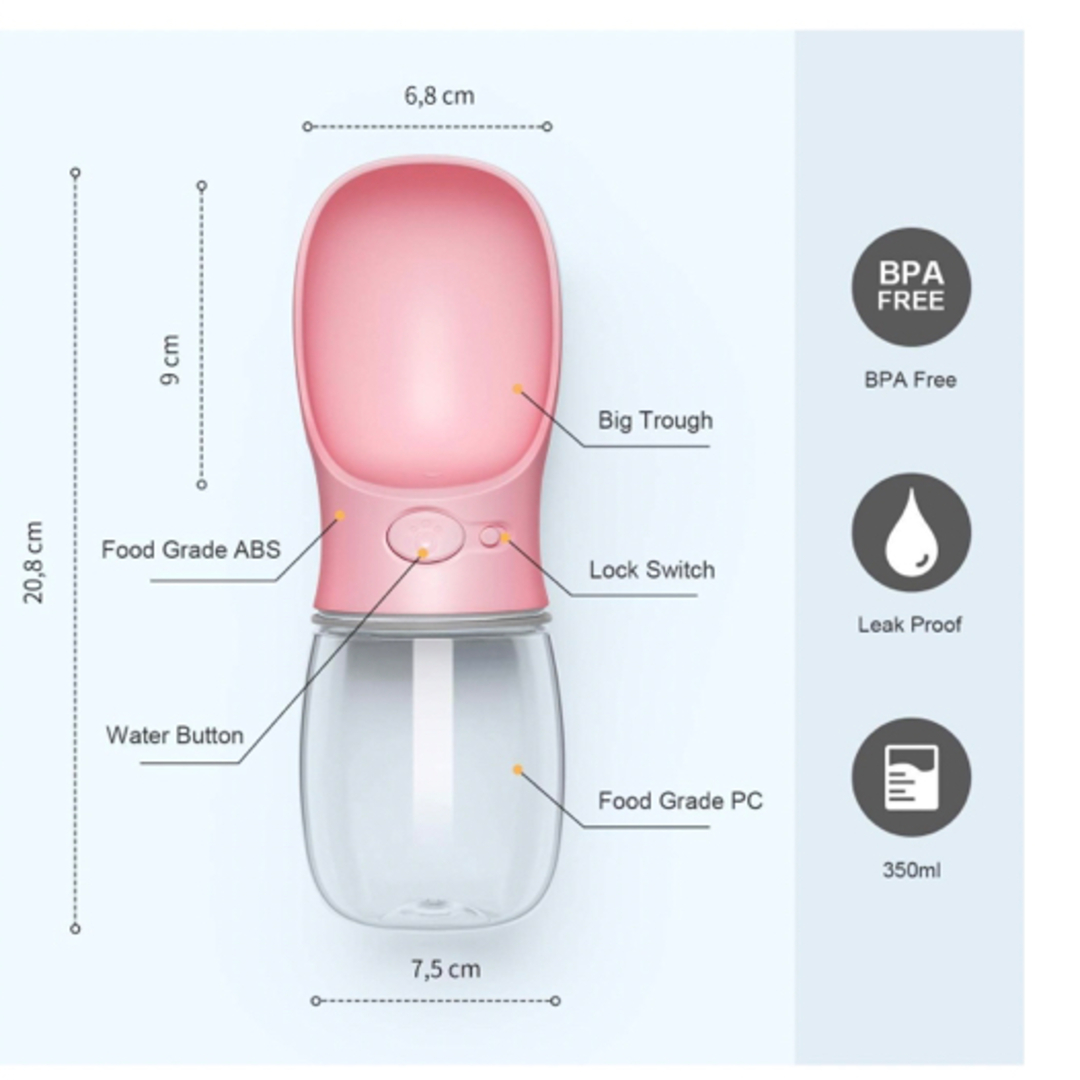 ポータブルドッグウォーターボトル　(350ml) その他のペット用品(犬)の商品写真