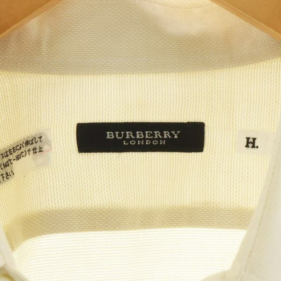 BURBERRY(バーバリー)のバーバリー BURBERRY ステンカラーシャツ 長袖 ネーム刺繍 ベージュ メンズのトップス(シャツ)の商品写真