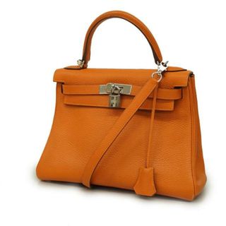 エルメス(Hermes)の★SALE 【4fb0649】エルメス ツーウェイバッグ/ケリー28/□J刻印/トリヨンクレマンス/オレンジ/シルバー金具 【中古】 レディース(その他)