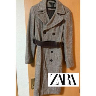 週末限定値下げ　新品タグ付き　ZARA ベルト付きコート Lサイズ