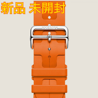 アップルウォッチ(Apple Watch)のApple Watch Hermes ラバーベルト キリム オレンジ 45mm用(ラバーベルト)