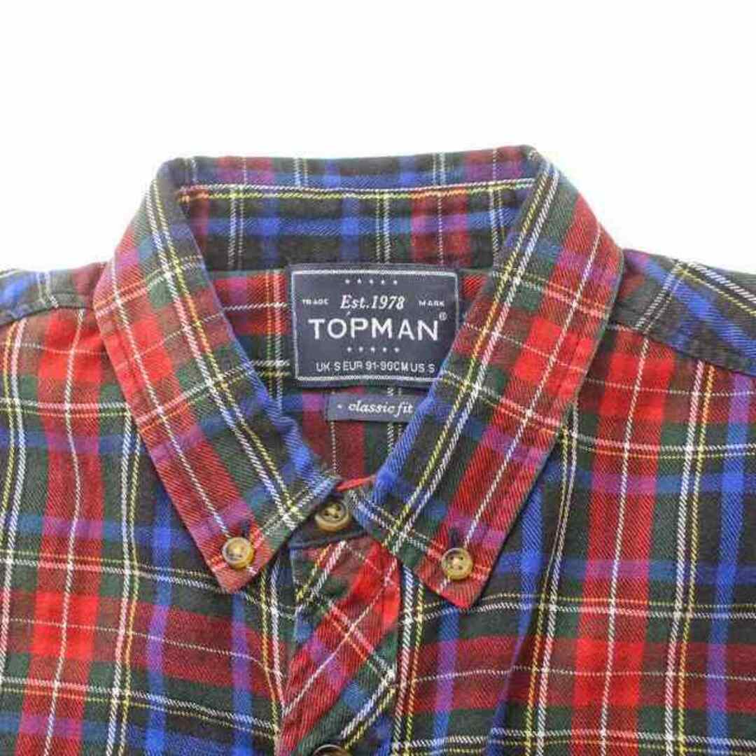 TOPMAN(トップマン)のTOPMAN CLASSIC FIT ボタンダウンシャツ 半袖 チェック S M メンズのトップス(シャツ)の商品写真