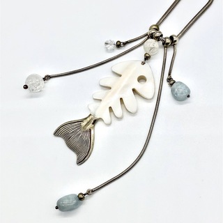 nature bijoux ネックレス 魚 骨 フィッシュボーン シルバーカラー(ネックレス)