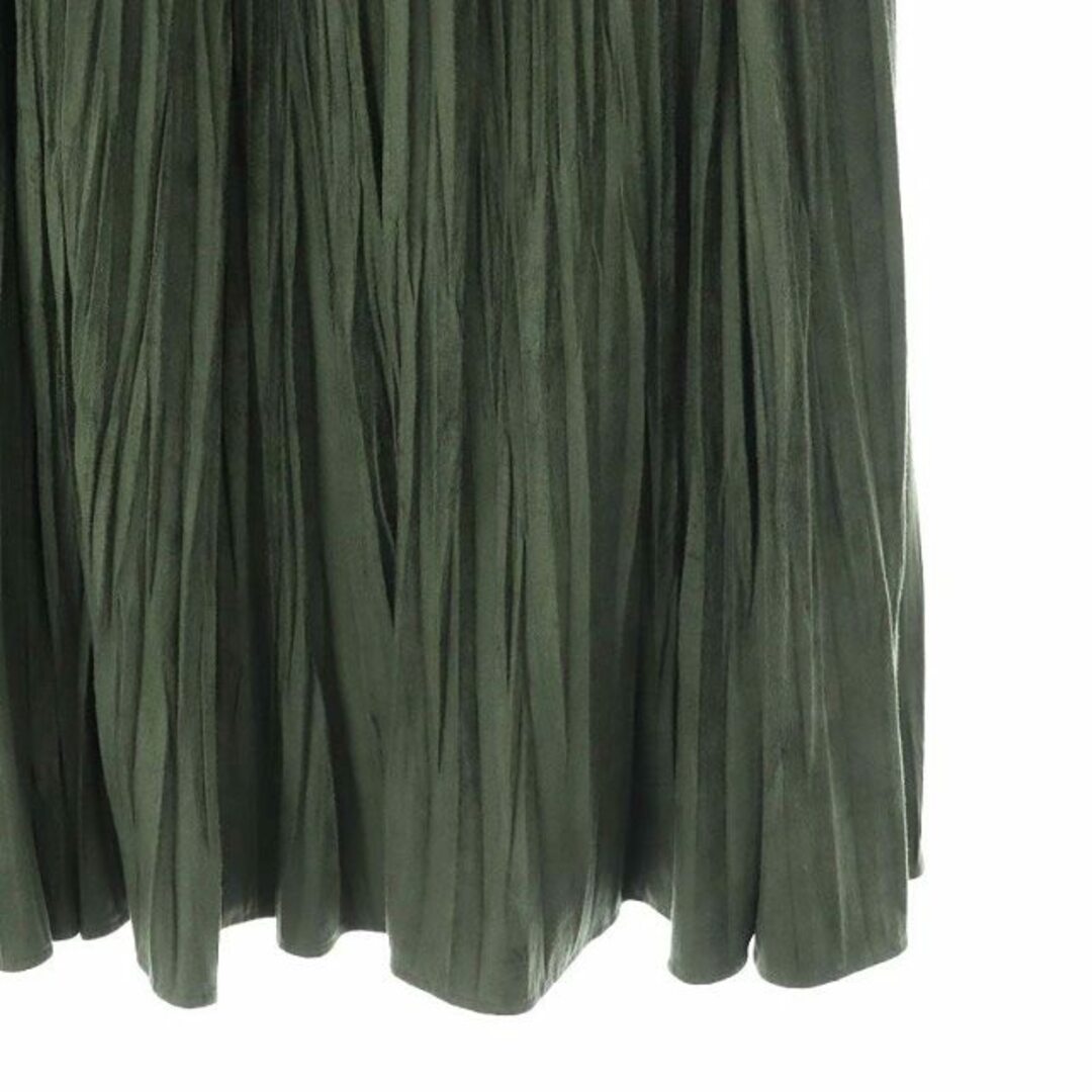 UNTITLED(アンタイトル)のアンタイトル 近年モデル スエード調プリーツスカート ロング フレア レディースのスカート(ロングスカート)の商品写真