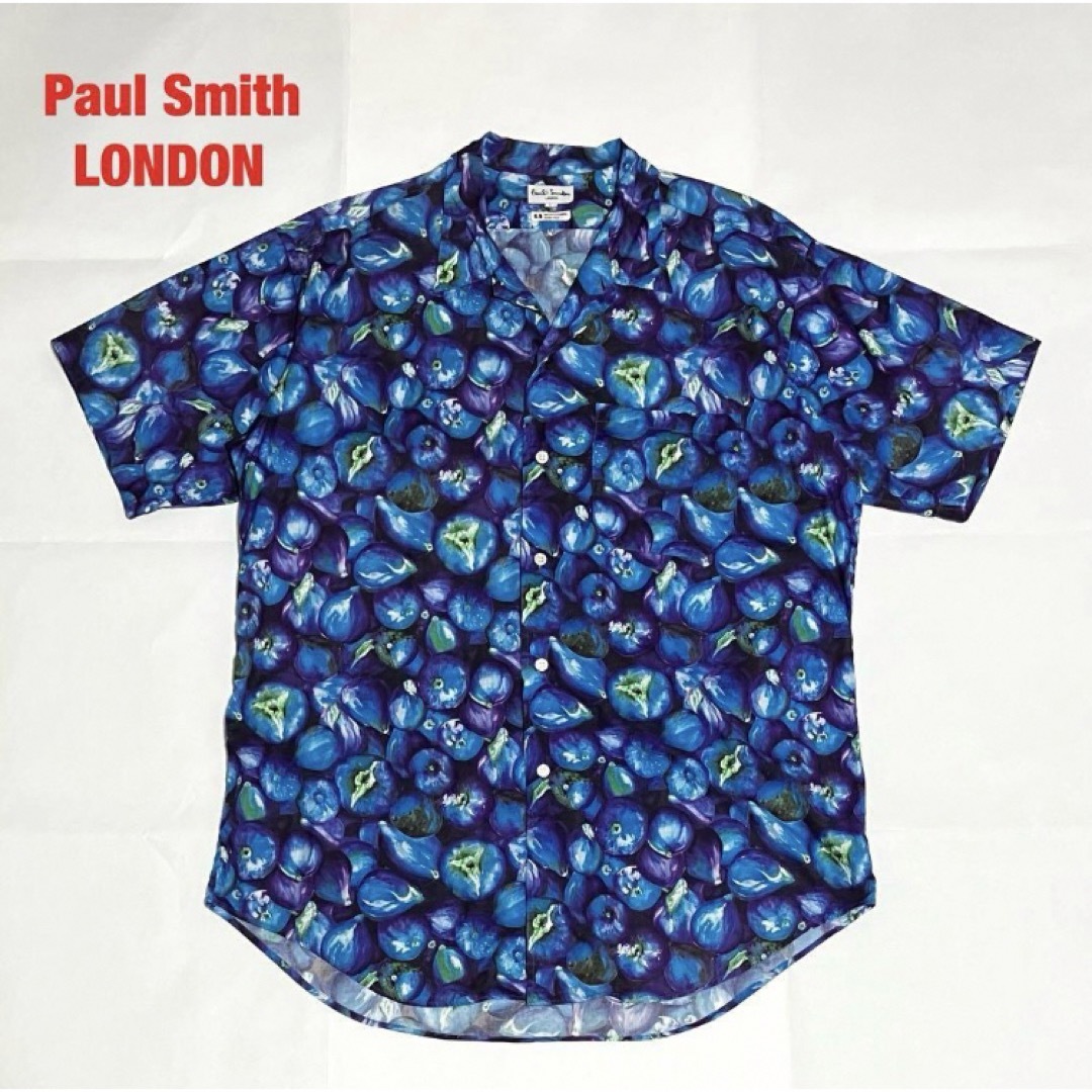 Paul Smith(ポールスミス)のPaul Smith LONDON　総柄シャツ　ブルーベリー柄　80s　90s メンズのトップス(シャツ)の商品写真