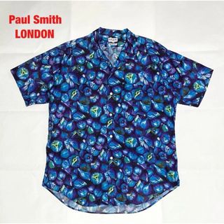 ポールスミス(Paul Smith)のPaul Smith LONDON　総柄シャツ　ブルーベリー柄　80s　90s(シャツ)