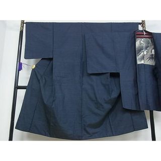 平和屋川間店■男性　本場大島紬　アンサンブル　泥染　総絣　逸品　fe3137(着物)