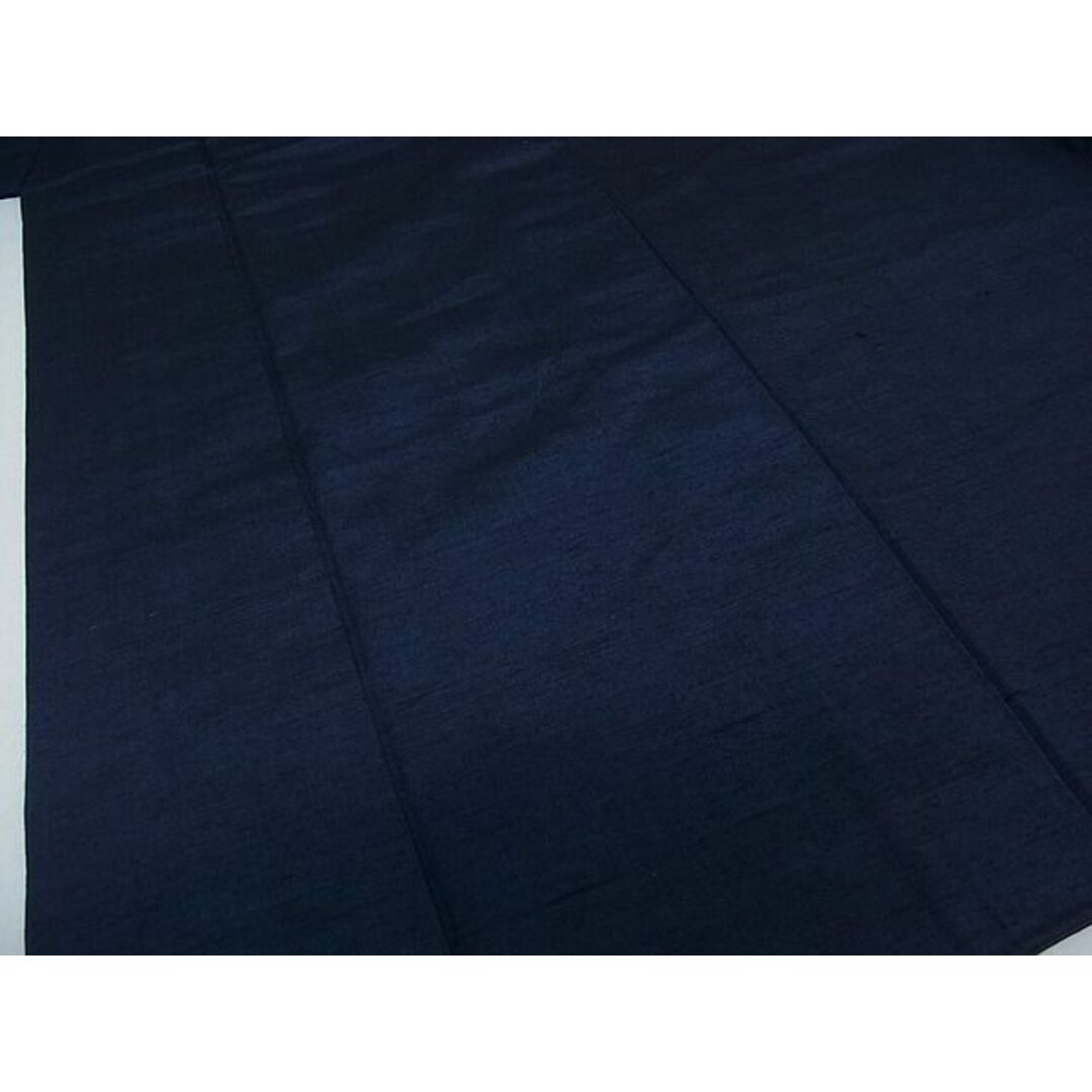 平和屋川間店■男性　紬　色無地　ネイビーブルー色　逸品　ox1071 メンズの水着/浴衣(着物)の商品写真