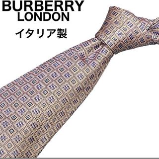 バーバリー(BURBERRY)の美品　BURBERRY LONDON ネクタイ　多色性　光沢　肉厚　ホースマーク(ネクタイ)