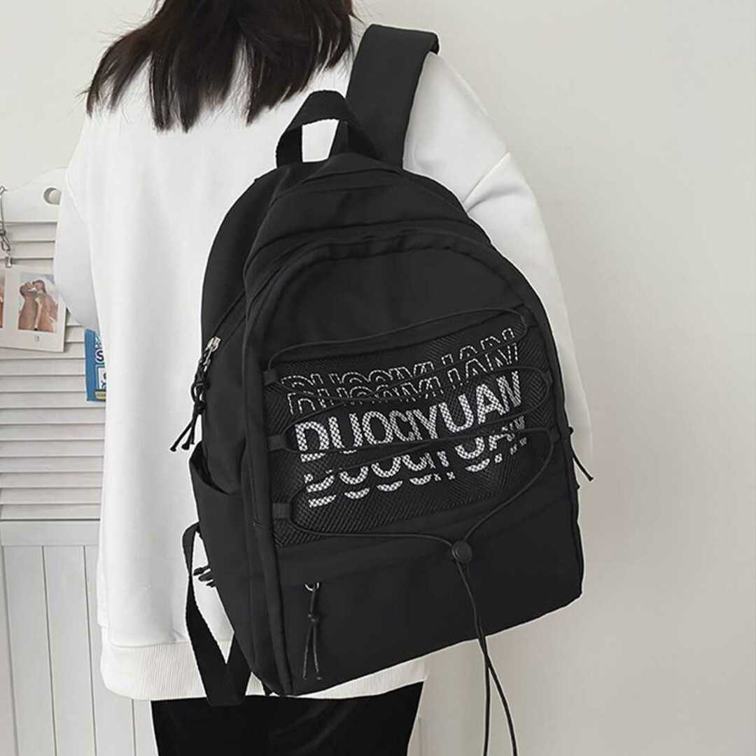 リュックサック 大容量 韓国風 男女兼用 レディース バックパック 英字プリント レディースのバッグ(リュック/バックパック)の商品写真